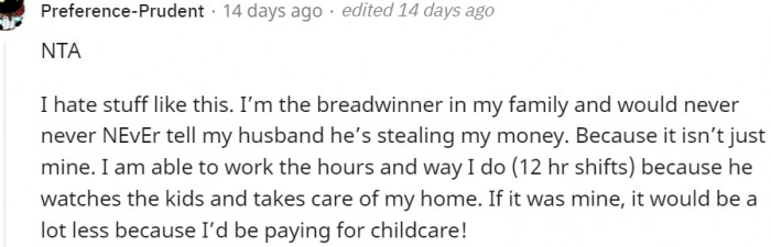 7. Someone shares her brief relatable story