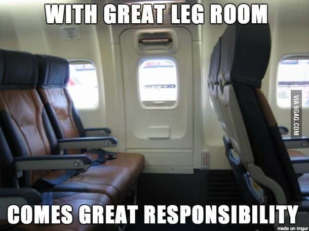 "What I thought when the flight attendant told me I was responsible for the emergency door."