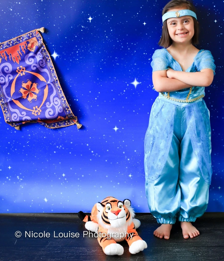 3. Maryam El-Khamisi, at the age of 7, radiates regal grace and an adventurous spirit as she portrays Jasmine from Disney's Aladdin.