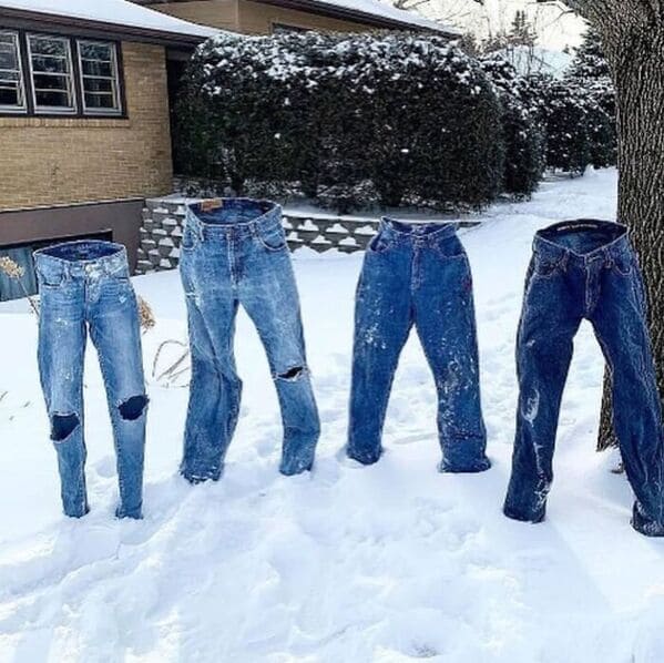 "Honey, some people were here; they left their pants"