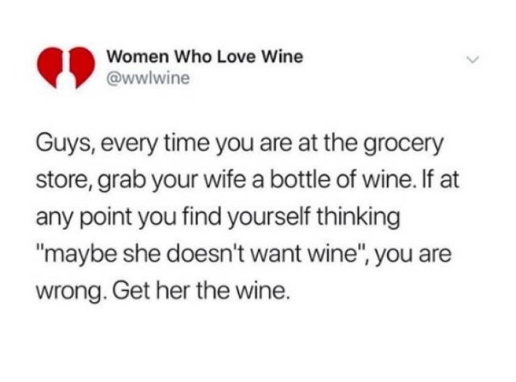 31. Get the wine