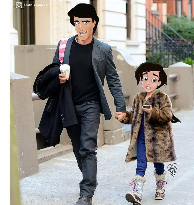 4. Just casually taking a princess to school.