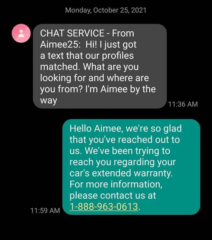 31. "I Love Messing With Scammers. The Phone # Is A Spam Number That I Pulled From My Contacts"