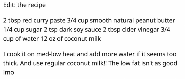 Here’s the recipe for the sauce for those who want to recreate it at home