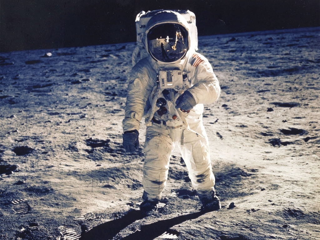 The iconic photograph of Buzz Aldrin was taken on the lunar surface.