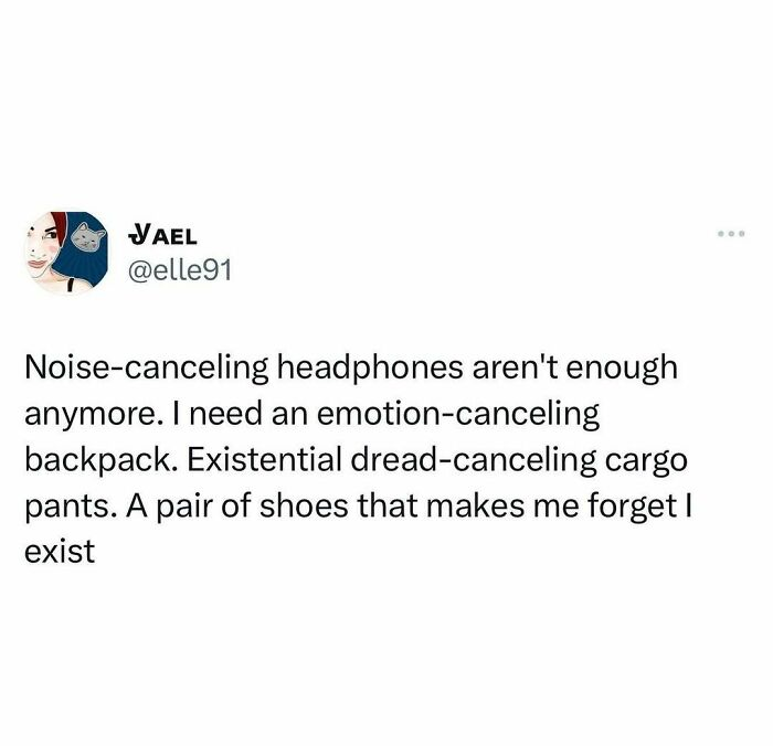 45. An emotion-canceling backpack, please