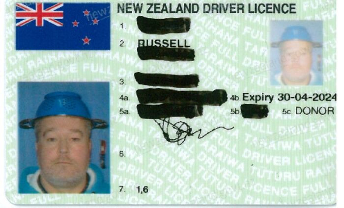 17. “A man from New Zealand was allowed to wear a pasta strainer on his head for his driver license photo, stating it was for religious purposes.”