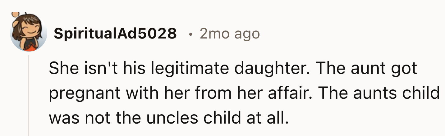 The Aunt's Child Is Not Uncle's Child