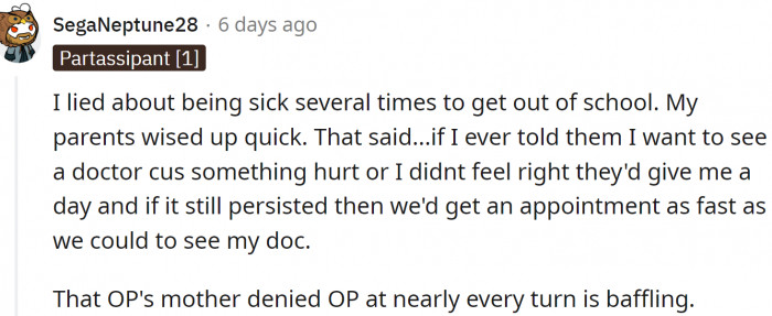 Kids lie all the time. But that doesn't justify not providing them with proper medical care. Does anything justify that?