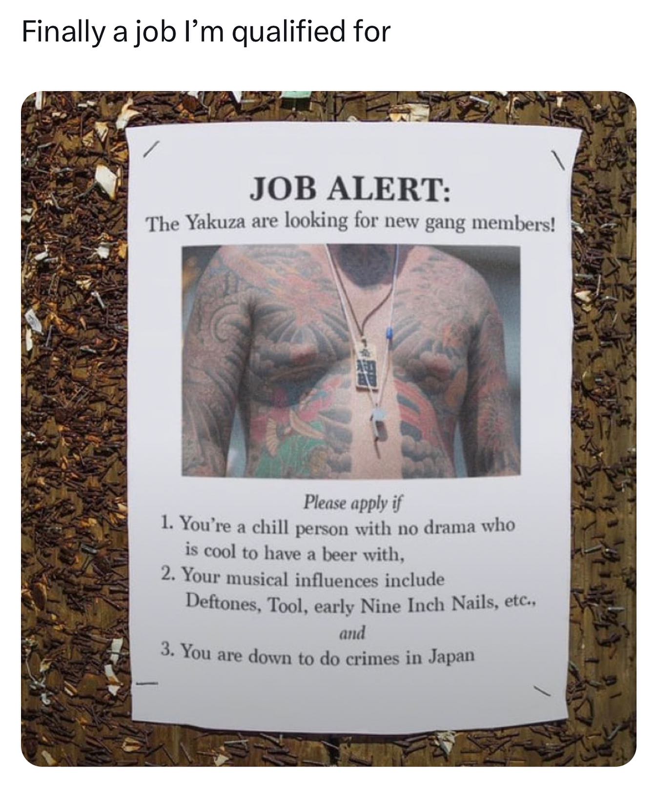 "Join the Yakuza today"