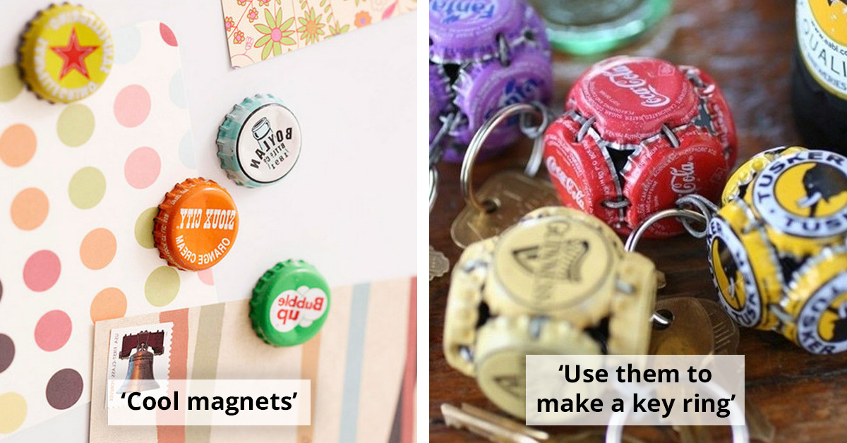 20 DIY Ideas To Make Amazing Things Using Only Bottle Caps