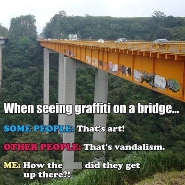 22. Graffiti on a Bridge