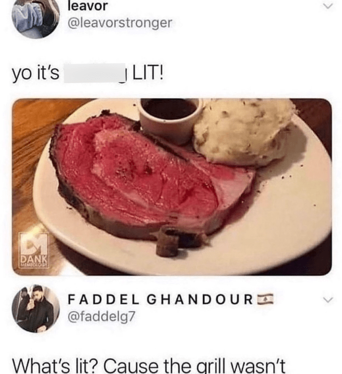 47. The grill was not lit