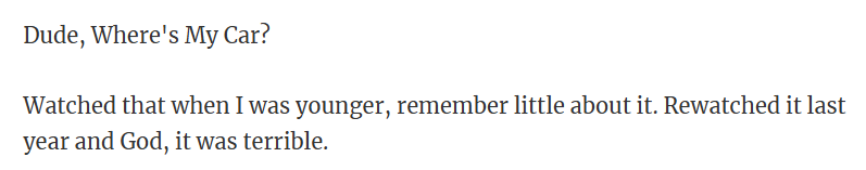 Dude, Where's My Car?