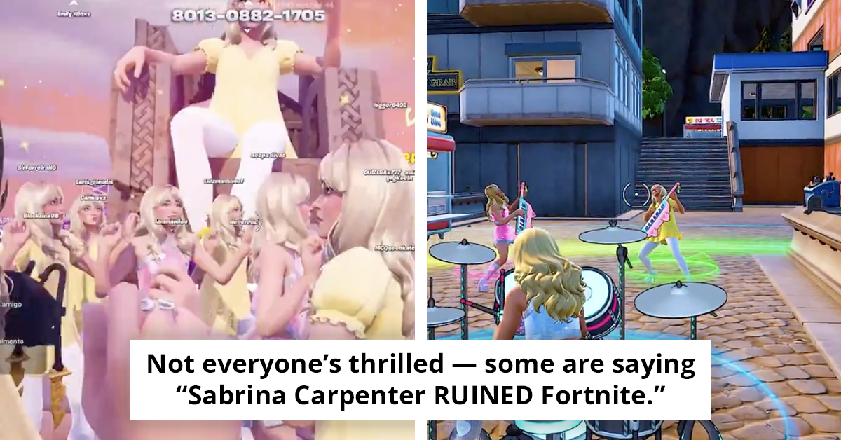 New Sabrina Carpenter Fortnite Skin Causes Uproar Among Players