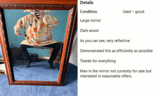 44. Seller felt the need to demonstrate. This is the result.