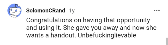 The OP made use of the opportunity.