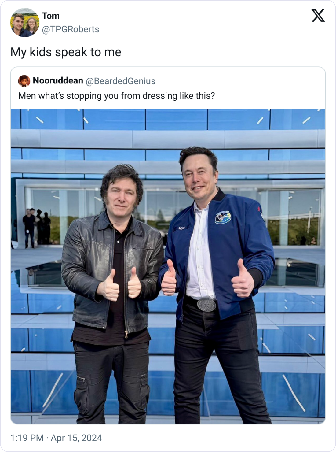 Wouldn’t want to do anything reckless to change that