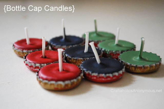 4. Make small candles with melted wax