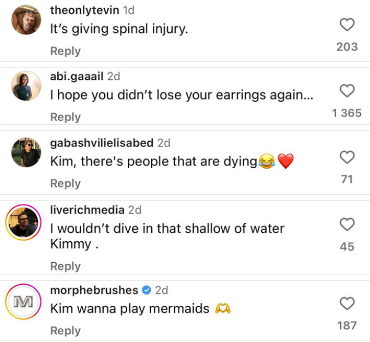 “Any time I’m in the water, people will ask me if I found my diamond earring in the ocean.”