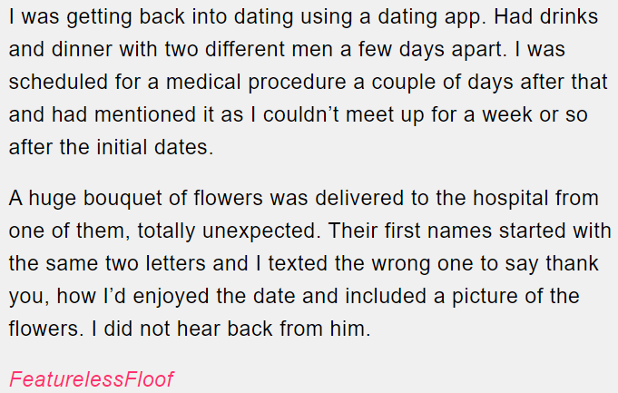 3. "Wrong thank you"