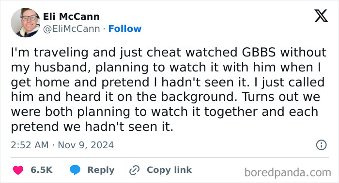 At least you both were on the same page about it.