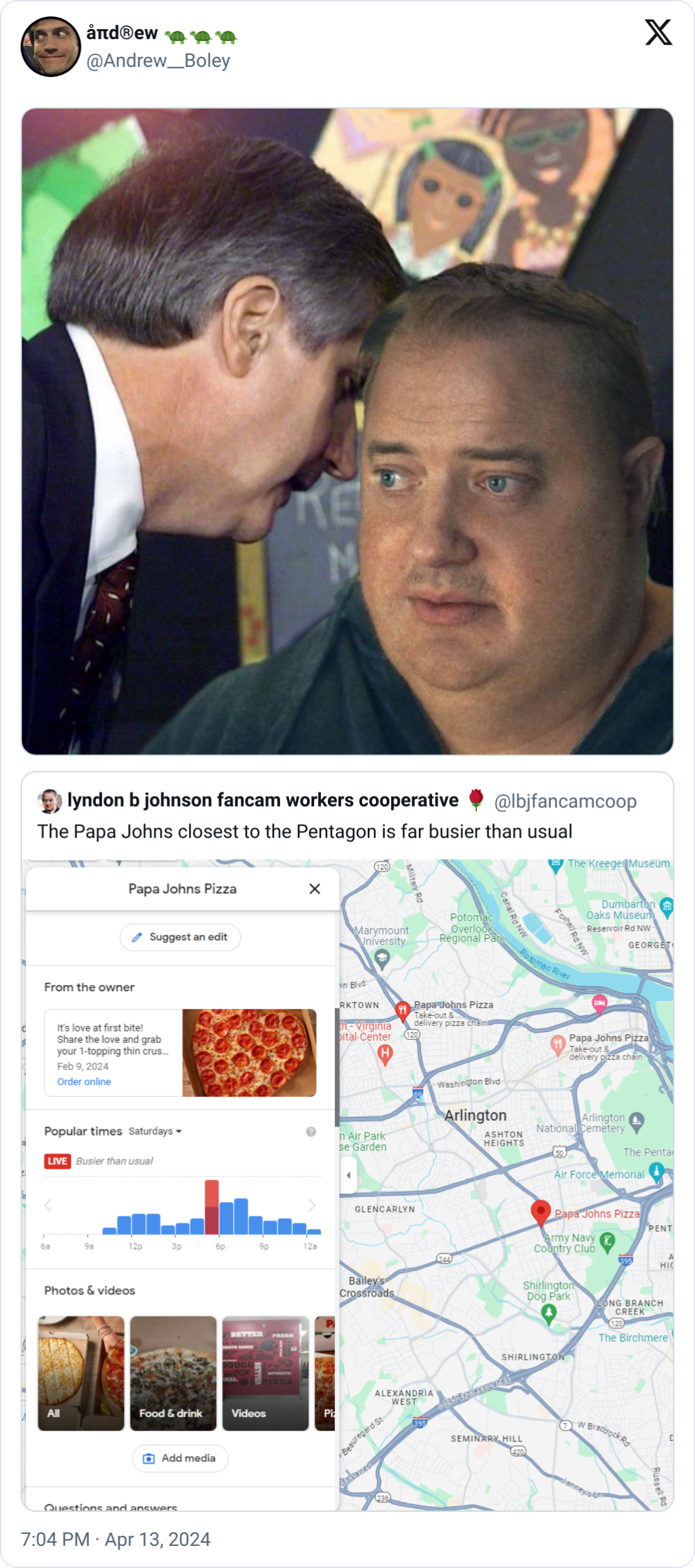 15. One large conspiracy with extra cheese, please.