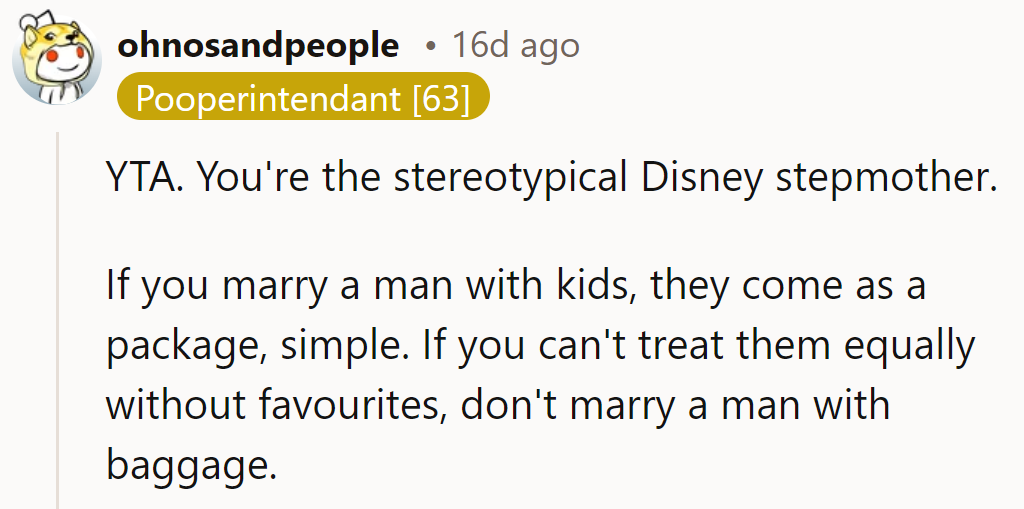 "Don't marry a man with baggage."