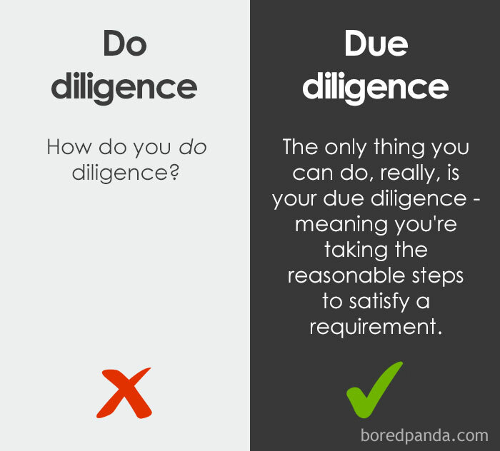 11. Due diligence
