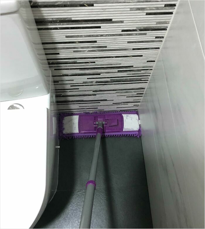"We Made Changes in Our WC and Now the Mop Fits Perfectly Between the Toilet and the Wall (on Both Sides)"