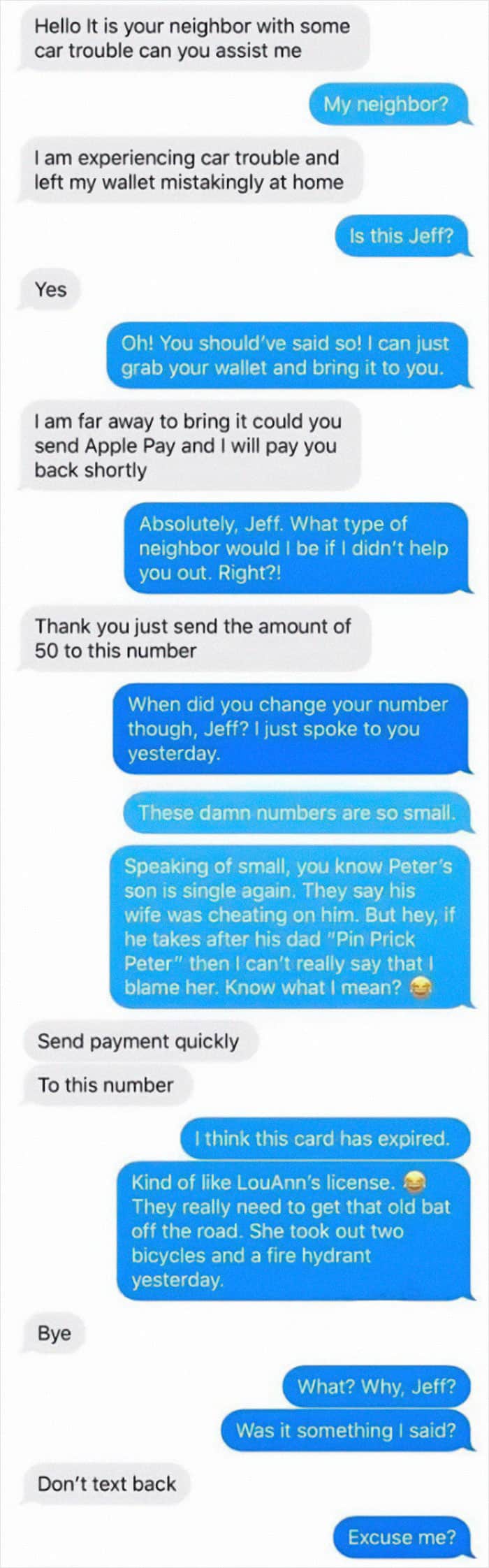 29. "Apple Pay Scammer Gets Pissed"