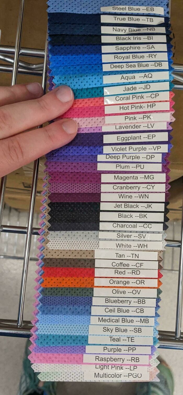 "The Colors Of Disposable Lab Coats Available From The Supplier My Hospital Uses"