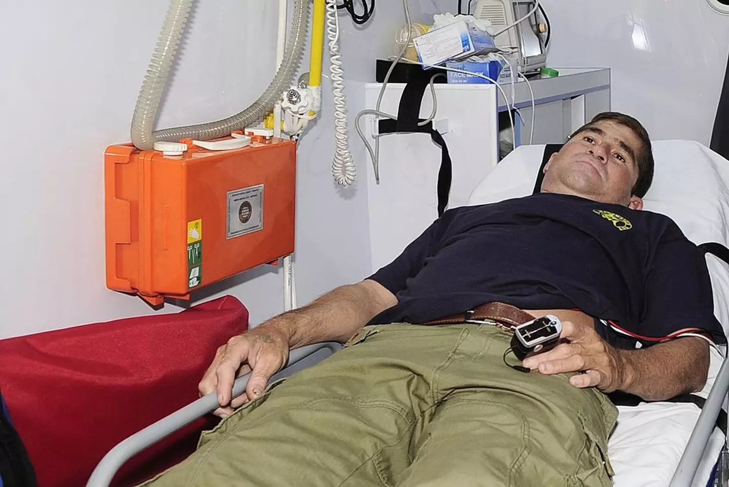 The unfortunate man had been stranded at sea for more than a year.