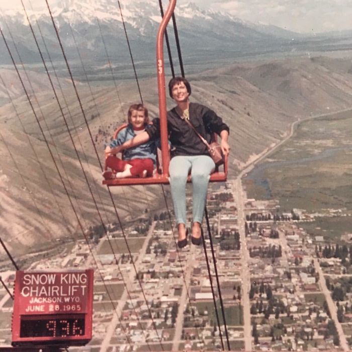 15. “My mother and grandmother demonstrating safety standards in the 1960s.”