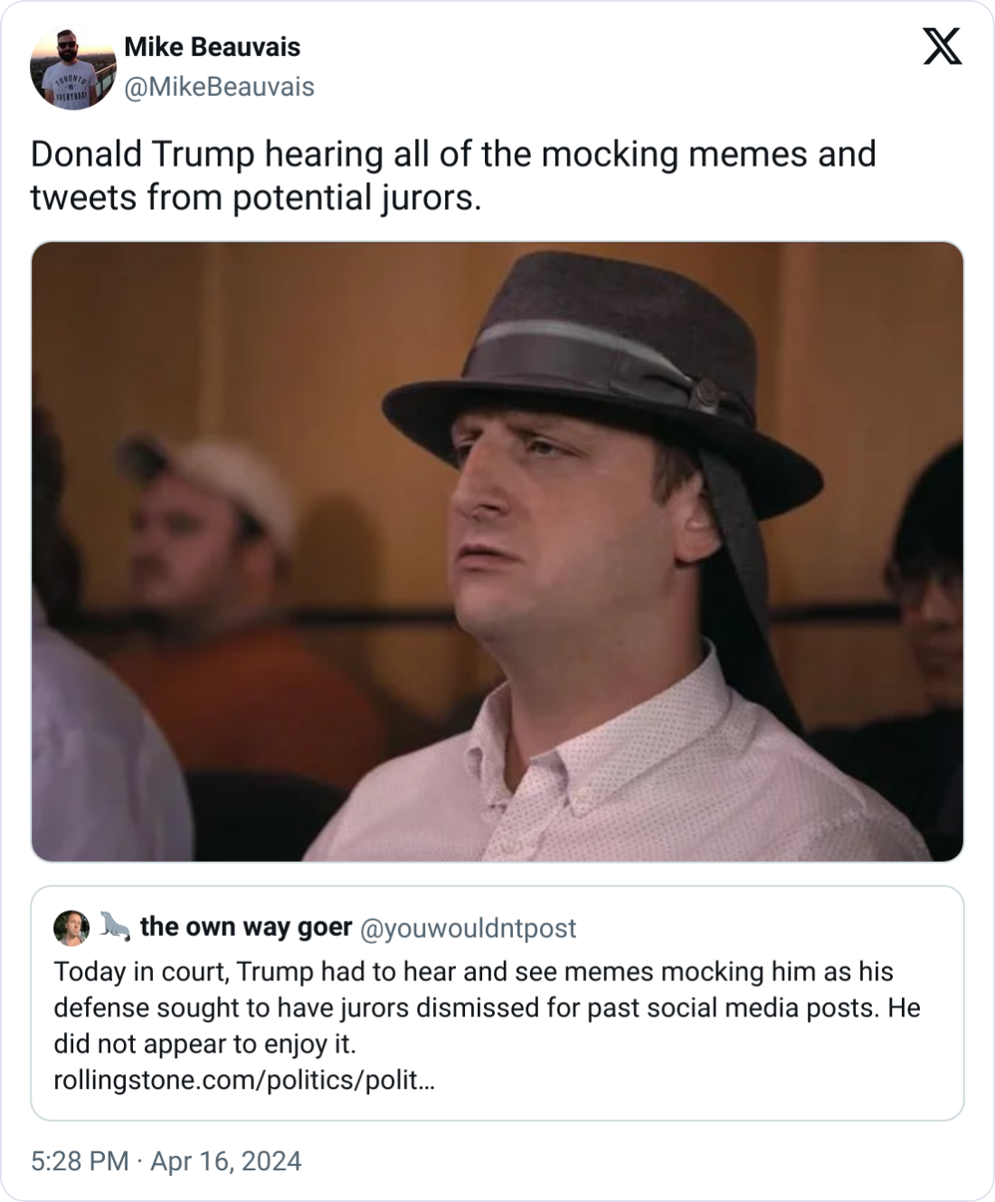 1. Too bad you can’t ‘dismiss’ anyone from the court of public opinion