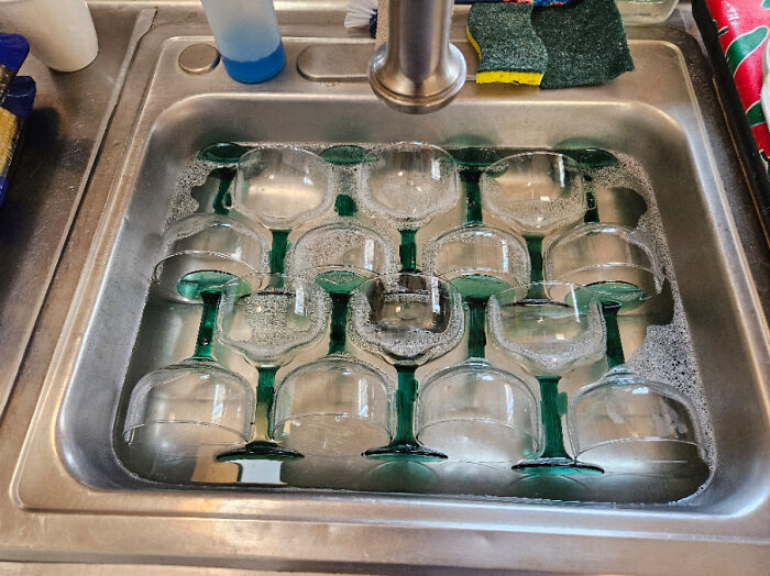 "How All the Margarita Glasses Can Fit in the Sink"