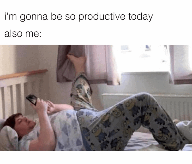 9. Being productive on the bed I guess