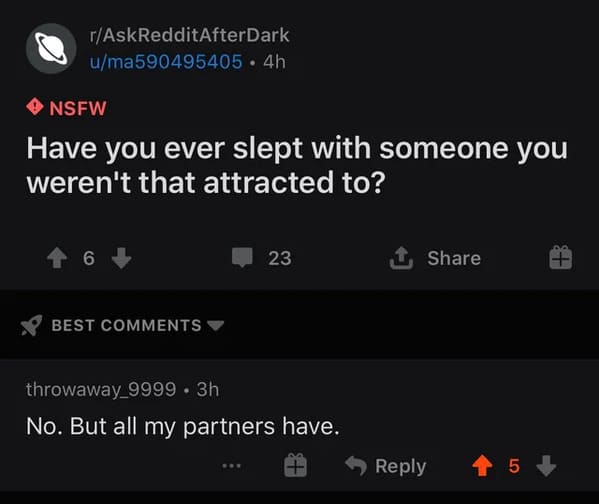 11. "Not me but someone I know."