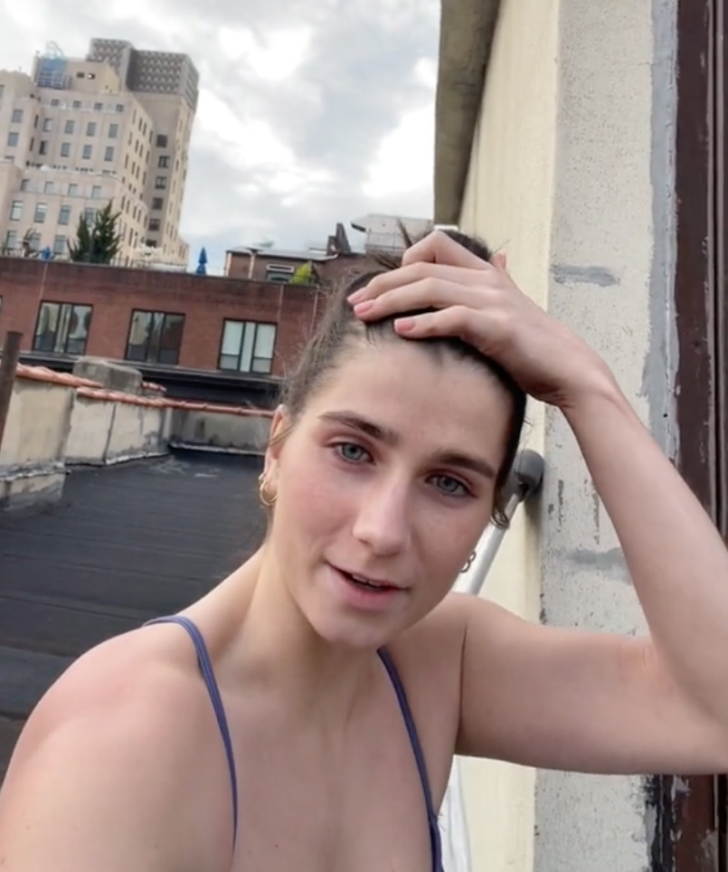 Maggie was stuck on the rooftop.