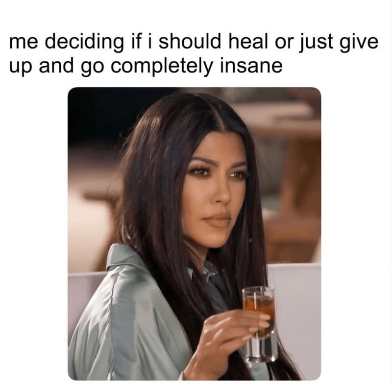 To heal or to lose it completely? That is the question.