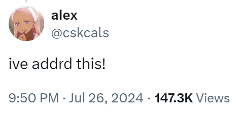 14. She said it's done