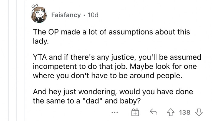 What if it was "a dad and baby?"