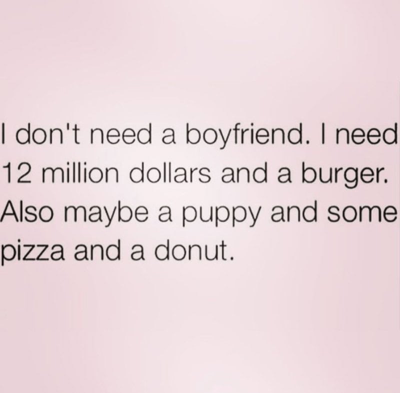 The priorities are in order