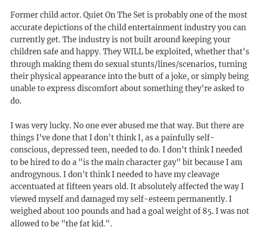 15. "Former child actor"