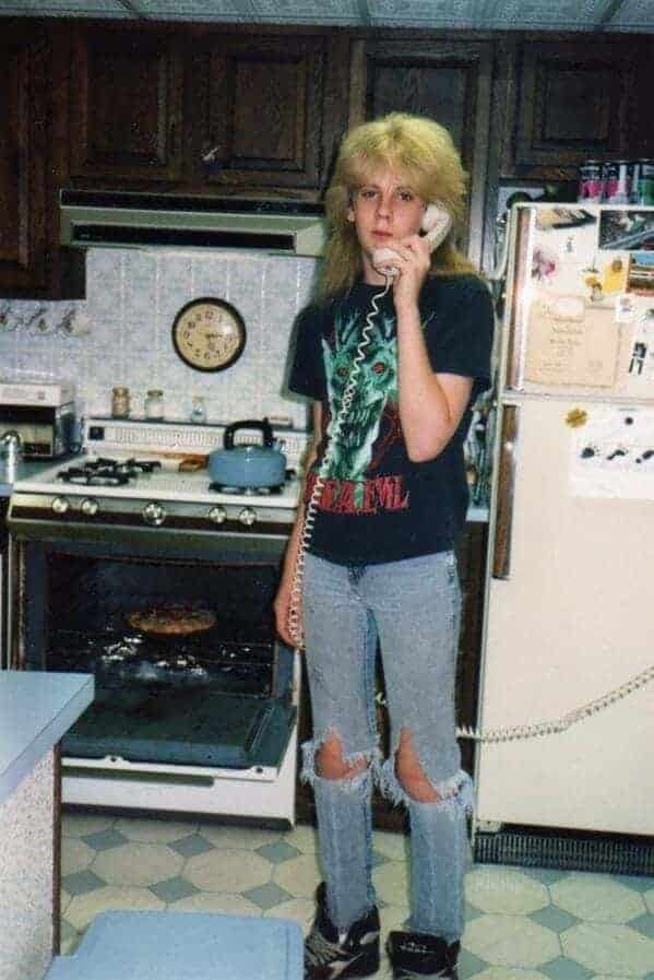 "Everything about this photo is back in style except for the 10-foot cord on the phone. "