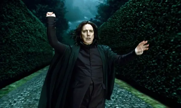 11. Alan Rickman portrayed Severus Snape in all eight Harry Potter movies but was on screen for just 1 minute and 15 seconds in "The Deathly Hallows: Part 1." Across all eight films, he accumulated only 43 minutes of total screen time.