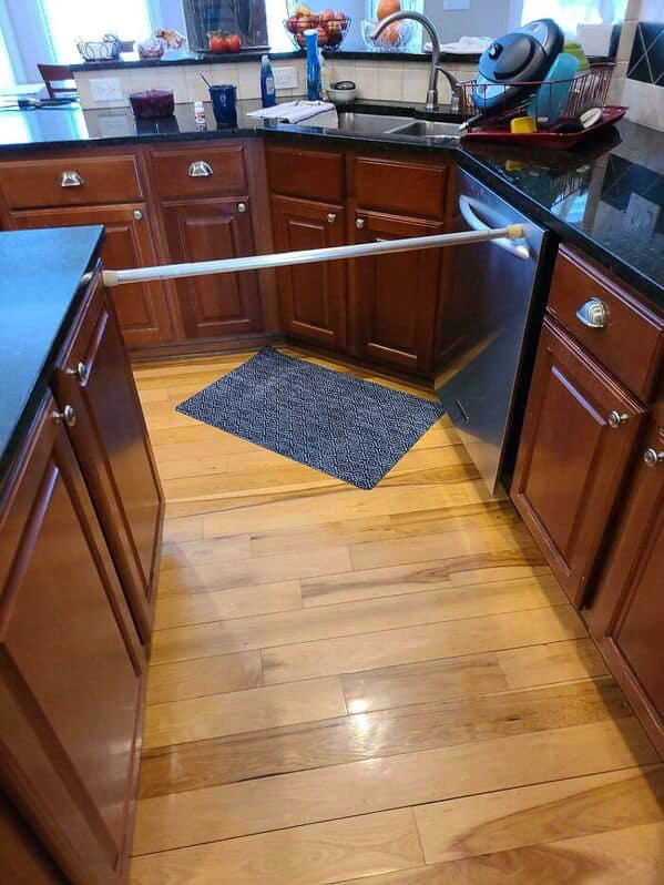 22. "My Dad's Solution To Keep The Dishwasher Door From Opening Mid-Cycle"