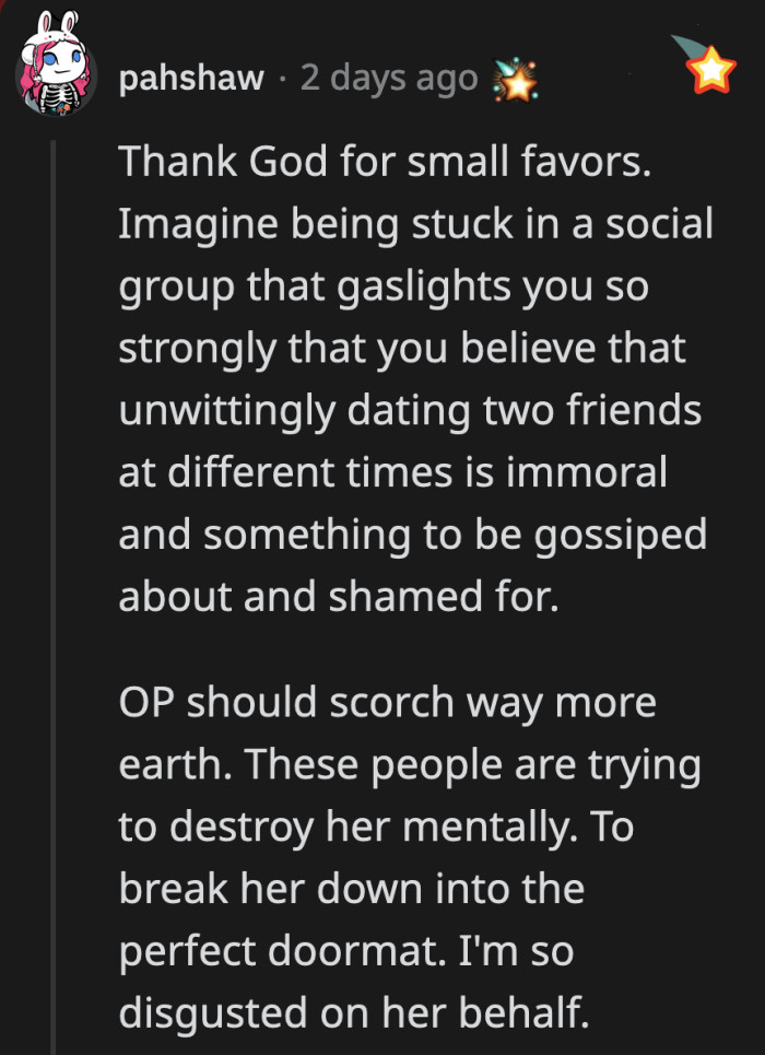 OP deserves better people around her. Mike and his idiotic friends will drag her down to their level.