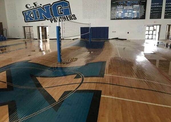 17. “I found this gym floor in Texas while scouring Google Earth for a picture game round. Part of Houston flooding maybe?”