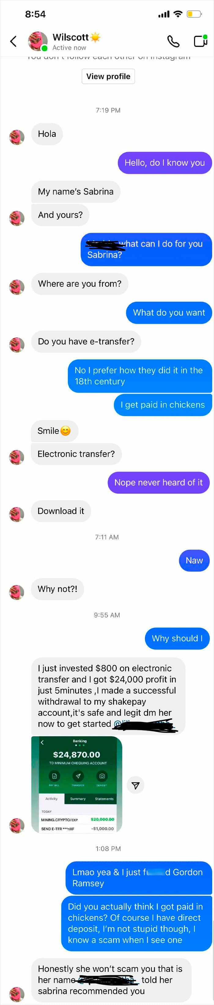 9. "These Scammers Man"